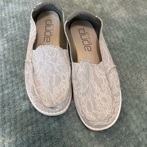 Hey Dude Women's Lace Flats - Light Gray